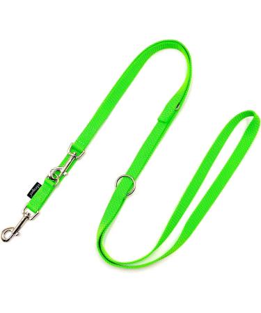 Adjustable Double Dog Leash for Large Dogs - 3.50m Neon Green (20mm) | International Shipping - Buy Online on GoSupps.com