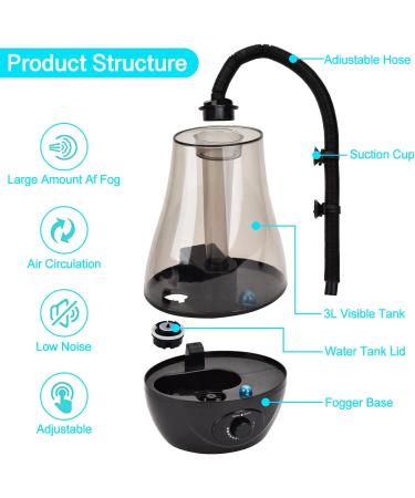 3L Reptile Fogger Humidifier with Electronic Thermometer Hygrometer - Ideal for Reptiles & Amphibians in Terrariums - Buy Online on GoSupps.com