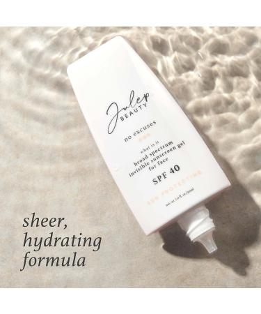 Julep No Excuses SPF 40 Clear Facial Sunscreen | Broad-Spectrum Glow Moisturizer | Non-Greasy Formula for Sensitive Skin | 1 Fl Oz - Buy Online on GoSupps.com