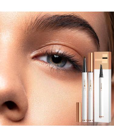 Eyebrow Pencil with 4 Fork Tip 3D Microblading - Magic Eyebrow Pencil Natural Makeup Fine Stroke Magic Eyebrow Pencil Long-Lasting Waterproof Eyebrow Pencil Stay on All Day (Dark Brown+Gray) - Buy Online on GoSupps.com