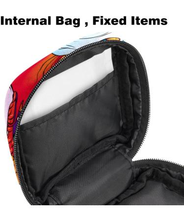 Portable Women's Binding-Up Bags | Menstrual Cup & Tampon Storage for Teens | Skull Flowers & Butterfly Designs - Buy Online on GoSupps.com