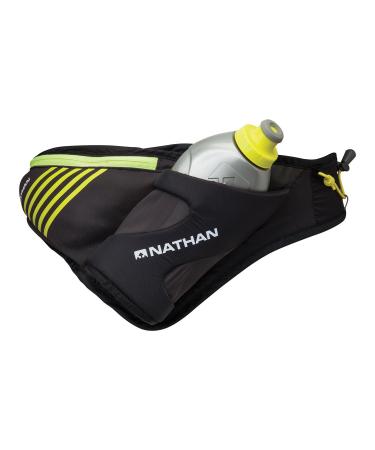Nathan Peak Hydration Waist Pack with storage area & Run Flask 18oz  Running, Hiking, Camping, Cycling 18 oz Black