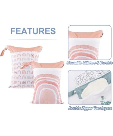 Maeau 2-Piece Wetbags for Fabric Diapers | Reusable Waterproof Organizer Bags | 32 Patterns | Ideal for Kindergarten & Gym | 30x40cm - Buy Online on GoSupps.com
