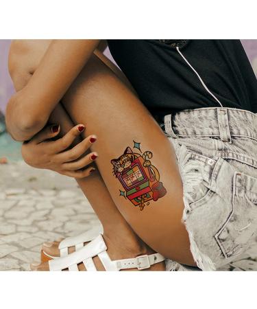 CARGEN Old School Temporary Tattoo - Cool Classic Stickers for Men & Women | American Traditional Design - Ideal for Parties - Buy Online on GoSupps.com
