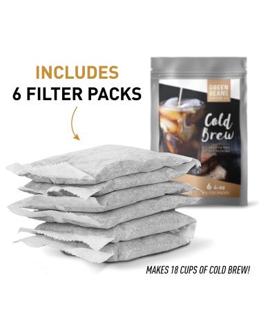 Green Beans Coffee Cold Brew Pitcher Packs - Brew at Home, Makes 18 Cups - Buy Online on GoSupps.com