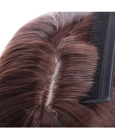 17" Inch Hair Topper Synthetic Clip In Hair Toppers Straight Hair Extensions For Thinning Hair Women - Medium Brown(Length:43CM Weight:120g) - Buy Online on GoSupps.com