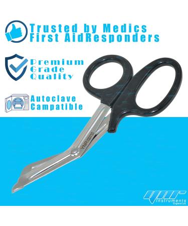 YNR 5.5 Black Paramedic Trauma Shears - First Aid Medical Scissors for Nurses, EMT, and Fire Rescue | CE Certified - Buy Online on GoSupps.com