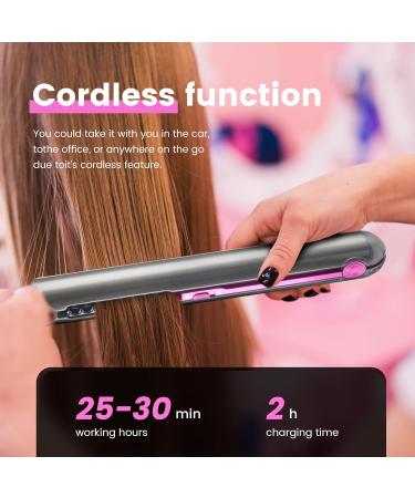 PRITECH Cordless Travel Flat Iron - Mini Hair Straightener & Curler Portable USB-C Rechargeable Dual Voltage for Thin & Fine Hair - Ideal for On-the-Go Styling - Buy Online on GoSupps.com