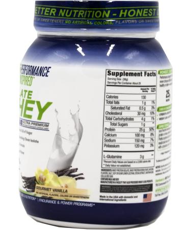 Performance Inspired Isolate Whey Protein Powder - All Natural 25G - Fast Absorbing L-Glutamine & BCAAs - Gluten Free Gourmet Vanilla - 2 lb International Shipping Available - Buy Online on GoSupps.com