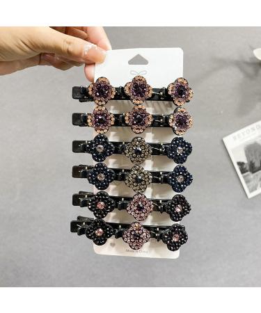 Sparkling Crystal Stone Braided Hair Clips Crystal Stone Braided Hair Clips Braided Hair Clips for Women Hair Clips for Quick Change of Look Styling (4PCS-C) - Buy Online on GoSupps.com