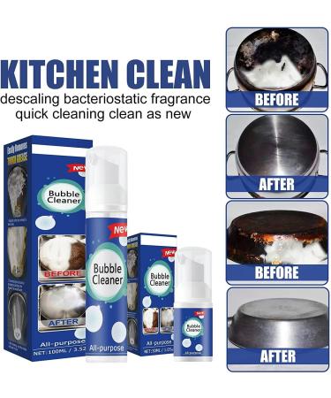 Mof Chef Cleaner Powder MOF CHEF Protective Kitchen Cleaner Powder Foaming Heavy Oil Stain Cleaner All Purpose Bubble Cleaner Kitchen Deep Cleaning Spray for Stubborn Grease & Grime (60ml) - Buy Online on GoSupps.com
