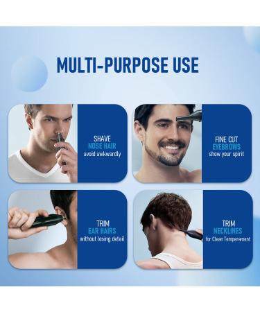 SUPRENT USB-C Nose Trimmer | Waterproof & Painless Ear Hair Trimmer for Men | Precision Facial Hair Kit (New Version - Buy Online on GoSupps.com