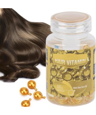 Essential Oil Capsules Vitamins for Hair Care Moisturizing Anti-Frizz Repairing Damage Hair Jojoba Oil 30 Pieces for Dyeing and Perming (Yellow) - Buy Online on GoSupps.com