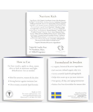 Gunilla of Sweden Hyaluronic Acid Serum & Ceramide Cream Bundle - Buy Online on GoSupps.com