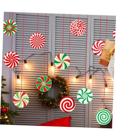 PRETYZOOM 24 Sheets Christmas Candy Decorations Ribbons Xmas Candies Xmas Ornaments Window Decorative Stickers - Buy Online on GoSupps.com