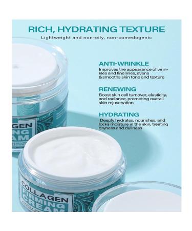 XJBD Collagen Cream Face Moisturizer Skin Firming Cream for Face with Collagen Hyaluronic Acid Anti-Aging Day & Night Cream Lifting and Firming Reduces Wrinkles Dryness For All Skin Types - Buy Online on GoSupps.com