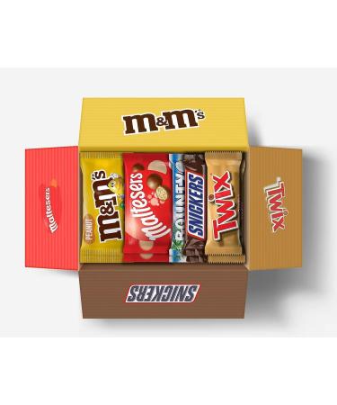M&M's Snickers & More Mixed Chocolate Bar Variety Bulk Box 30 Bars 1.4kg Gift Assortment - Buy Online on GoSupps.com