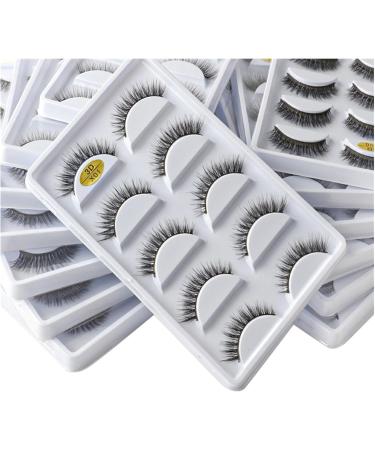 UAMOU 10/50/100 Boxes Mink Eyelashes Fluffy 3D Mink Lashes Makeup Natural Long Volume False Eyelashes Bulk Faux Cils Custom Cheerfully (Color : 5 Pairs X25 Size : 10 Boxes) - Buy Online on GoSupps.com