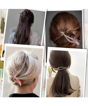 SIFLIF 4 Pack Dovetail Duckbill Hair Clips for Women - Strong Hold Jaw Clips for Thin, Thick, and Curly Hair - Multi-Color Fun Claw Clips - Buy Online on GoSupps.com