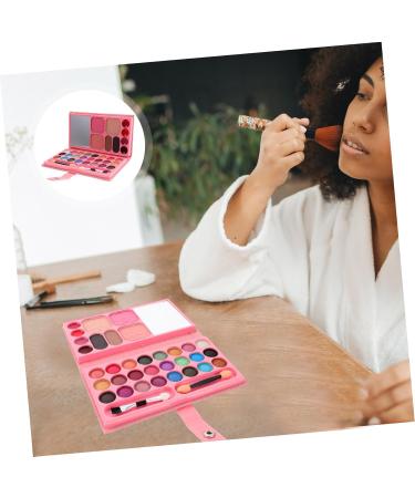 MUSISALY 33 Makeup Palette Beginner Eyeshadow Pallet Eye Makeup Metallic Eyeshadow Girl Cosmetic Leather Rosy - Buy Online on GoSupps.com