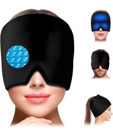 G.A.C.H. Headache Hat - Migraine Relief Cap for Cold and Hot Therapy | Sinus & Stress Relief, Tension, Puffy Eyes | Black Face Mask - Buy Online on GoSupps.com