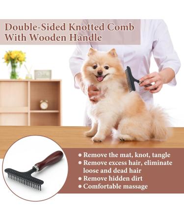 Professional Undercoat Rake Deshedding Rake Pet Hair Tangles Knots Grooming Brush Universal Pet Knots Remover Pet Detangling Brush with Non Slip Handle for Easy Carpet and Pet Tangles Removing - Buy Online on GoSupps.com