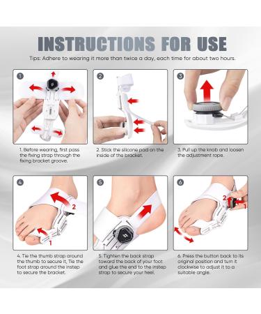 Upgraded Bunion Corrector | Adjustable Bunion Splint for Men & Women | Orthopedic Toe Straightener with Non-Slip Heel Strap & Silicone Pad - Buy Online on GoSupps.com