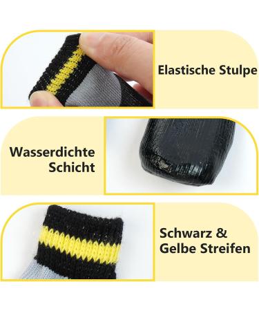 Hjumarayan Waterproof Anti-Slip Dog Shoes - 4 Pack Non-Slip Socks for Indoor & Outdoor Use - Black for Dogs & Puppies - Buy Online on GoSupps.com