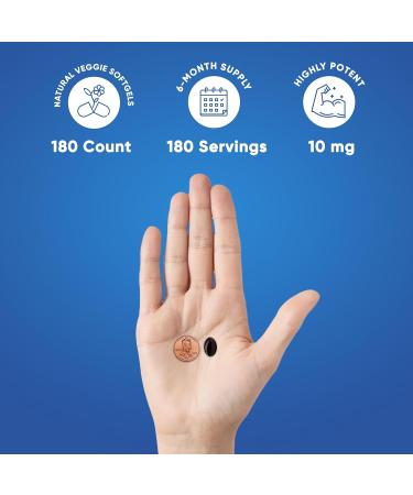 Astaxanthin 10mg Softgel - 180 Softgels | Antioxidant Supplement for Exercise Recovery, Eye, Joint & Skin Health | 6 Month Supply - Buy Online on GoSupps.com