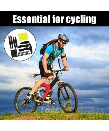 Helmet Pad Set with 12 Reflective Stickers | Anti-Collision Foam Cushion for Bicycle Helmets - Black - Buy Online on GoSupps.com