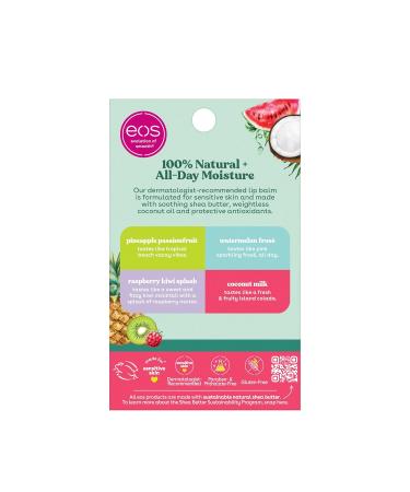 eos 100% Natural Lip Balms- Coconut Milk Pineapple Passionfruit Watermelon Fros & Raspberry Kiwi Splash All-Day Moisture Lip Care 0.14 oz 4-Pack Multi 0.14 Ounce (Pack of 4) - Buy Online on GoSupps.com