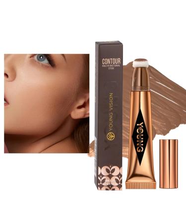 Air Cushion Contour Blush Highlighting Stick - Liquid Blush Highlighter Makeup Stick with Applicator Blush Highlight Finish (05#CONTOUR 0.41 FL.OZ / 12ML) 05#contour 12 ml (Pack of 1)