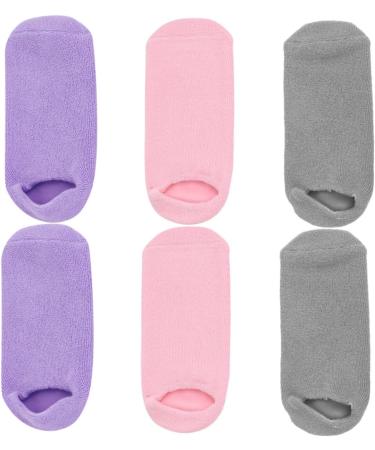 DOITOOL 6 Pairs Foot Gel Socks Moisturizing Foot Socks Overnight Spa Socks Foot Repairing Socks Comfortable Gel Socks Spa Foot Socks Heel Spa Socks Casual Socks Soft Cotton-spandex Miss - Buy Online on GoSupps.com