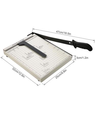 Paper Trimmer  A4 Paper Cutter  Heavy Duty Photo Guillotine Paper Cutter Machine for Office Home Use  12 inch Cut Length  12.5" x 9.8" (Use for A4-B7) White - Buy Online on GoSupps.com