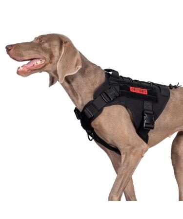 OneTigris Fire Watcher 2.0 Molle Dog Harness with Handle and Metal Buckle L Black