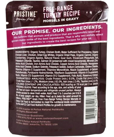 CASTOR & POLLUX Turkey Cat Food - 3 OZ | Premium Grain-Free Nutrition - Buy Online on GoSupps.com