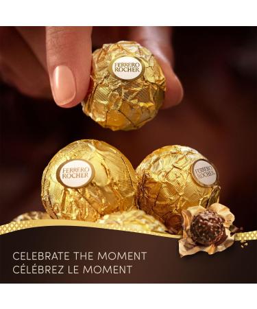 FERRERO ROCHER Fine Hazelnut Milk Chocolate 3 Individually Wrapped Chocolates 12 packs 450g Hazelnut 1 Count (Pack of 12) - Buy Online on GoSupps.com