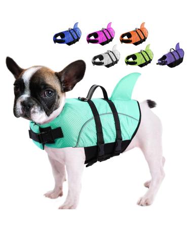 Queenmore Dogs Wowers RipStop Huideling Dog lifeguard for dogs Knuffelwuff Wallpasting Medium Small large lifesaver with lifting handle for kayak swimming (light blue l) l light blue