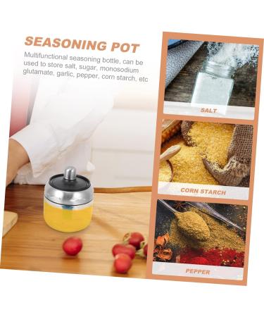 Zerodeko 1pc Castor Seasoning Storage Jar Glass Storage Jar Container with Lids Terrarium Fogger Concise Seasoning Pot Condiment Jars Honey Stainless Steel Storage Tank Pack - Buy Online on GoSupps.com