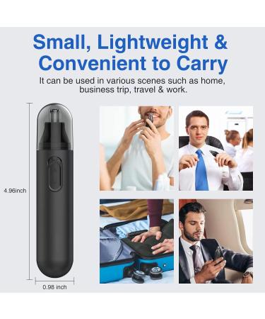 Ear and Nose Hair Trimmer Clipper - Electric Painless Nose Hair Trimmer for Men and Women Battery-Operated Trimmer with IPX7 Waterproof Dual Edge Blades for Easy Cleansing Black Small - Buy Online on GoSupps.com