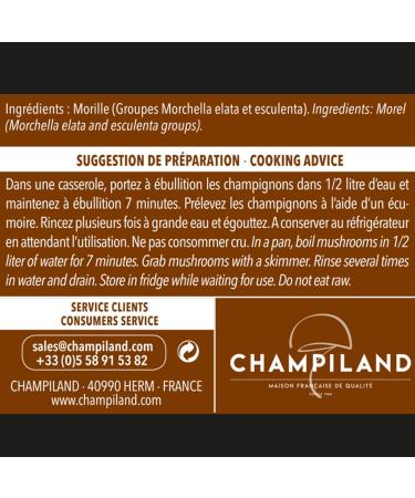 Champiland - Special Dried Morel - Selected Wild Mushrooms - Hand Sorted in South West France - Exceptional Flavor - High in - Buy Online on GoSupps.com