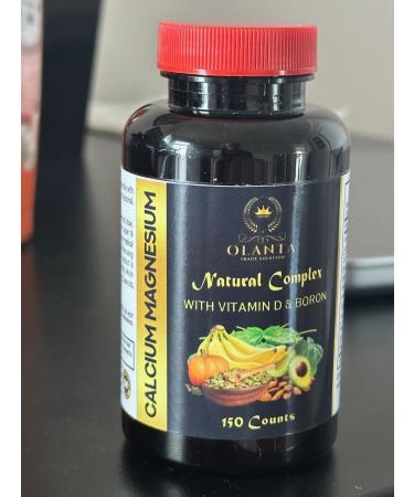 Calcium Magnesium Supplement - Nerve Support Supplements Magnesium Citrate Vitamin D3 Bone Support Gluten Free Phosphorus - 1 Bottle 120 Capsules