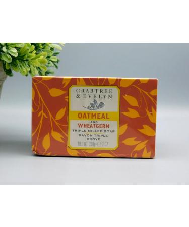Crabtree Evelyn OATMEAL & WHEATGERM Triple Milled Soap Bar 7 oz beige