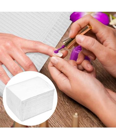 Tapis Table - 50pcs 16.5x12cm | Serviette Manucure Absorbante Jetable | Feuilles Protection Plan De Travail pour Salon D butants Professionnels Maison Onglerie Hygi ne Blanc - Buy Online on GoSupps.com