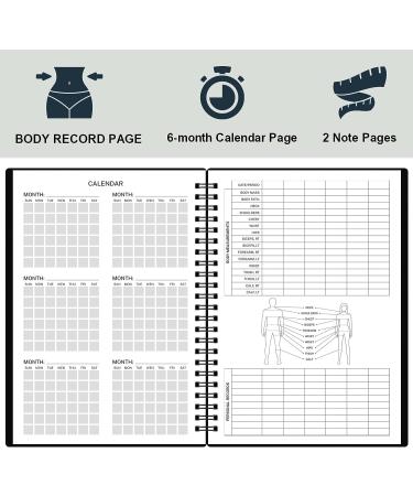 Fitness Journal - Workout Journal/Planner 8.3" x 6.3"  Fitness Planner to Track Workout Process  178 Pages with PP Cover + 2 Goals/Note Pages+ Twin-wire Binding Black - Buy Online on GoSupps.com