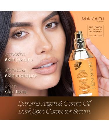 Makari Extreme Dark Spot Corrector Serum (1.7 oz) with Argan and Carrot Oil | Hydrating, Antioxidant Serum for Skin Tone and Glow - Buy Online on GoSupps.com