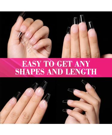 Buy AIMeili 432pcs Transparent Fake Nails - 12 Sizes Short Coffee Artificial Nail Tips for Acrylic & UV Gel Nail Art - Perfect for DIY Nail Designs - Buy Online on GoSupps.com