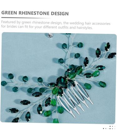MERRYHAPY Green Hair Accessories Bridal Headpiece Green Rhinestones Wedding Headpiece Girl Headpiece Rhinestone Headpieces for Women Crystal Bride Hair Emerald Bridal Hair Accessory - Buy Online on GoSupps.com