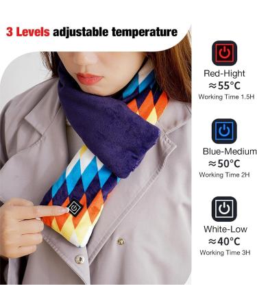 WKshuFT Heated Scarf USB Electric Heated Scarves The Best Gift for Your Parents Upgraded Heated Neck Wrap Heat Scarves with Heating Pad Winter Neck Warmer for Women Men (C) - Buy Online on GoSupps.com