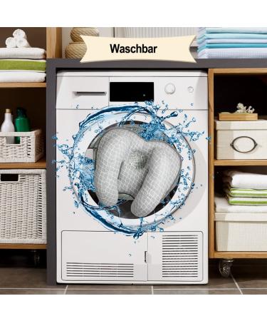 Buy Aipinqi Baby Head & Neck Pillow - Soft Bio Cotton Adjustable Stroller & Car Seat Travel Pillow for Toddlers (Gray & White) - Buy Online on GoSupps.com